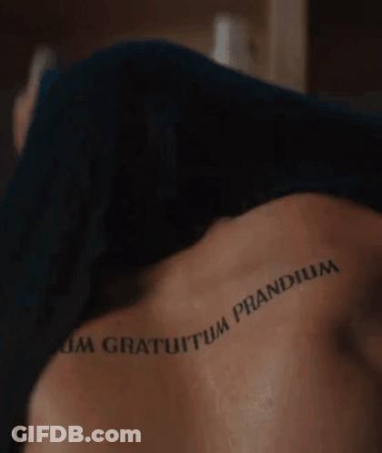 Person's Back Tattoo Close Up GIF