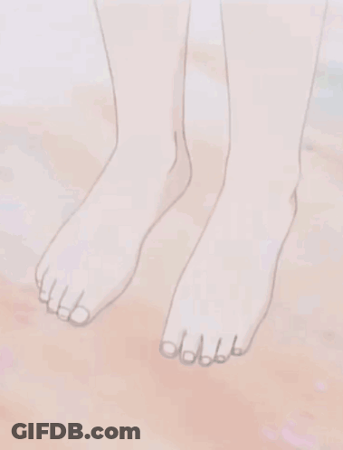 Person's Bare Feet On Sandy Surface GIF