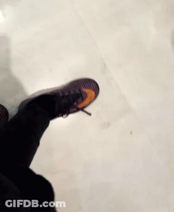 Person's Blurry Walking Feet GIF