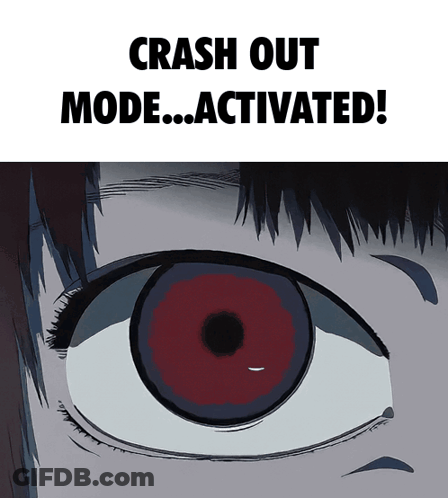 Person's Eye With Crash Out Mode Activated GIF