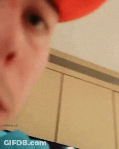 Person's Face Close Up Red Hat GIF
