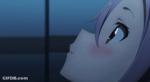 Person's Face Close Up With Cat Behind GIF