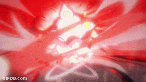 Person's Face Glowing Red Background GIF