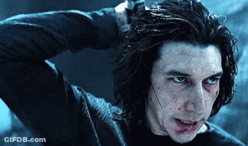 Person's Face In Black Shirt GIF