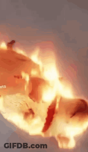 Person's Face On Fire GIF