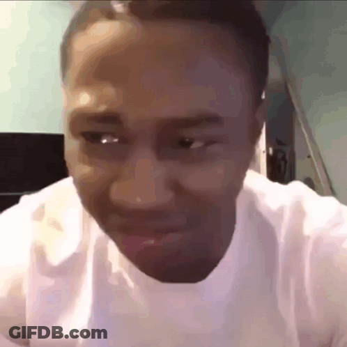 Person's Face On Red Background GIF