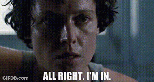 Person's Face Saying All Right I'm In GIF