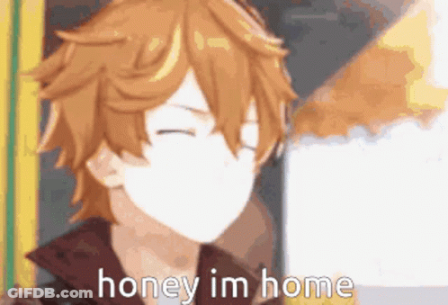 Person's Face Saying Honey Im Home GIF