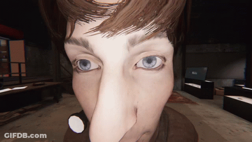 Person's Face With Bull TV GIF