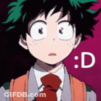 Person's Face With Letter D GIF