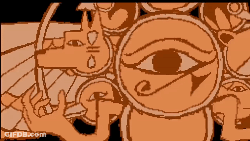 Person's Face With Magnifying Glass GIF
