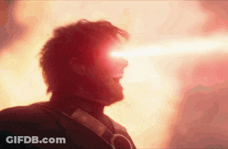 Person's Face With Red Eye Light GIF