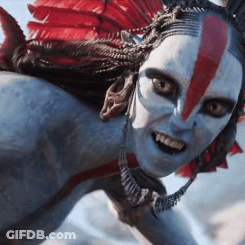 Person's Face With Red Stripe GIF