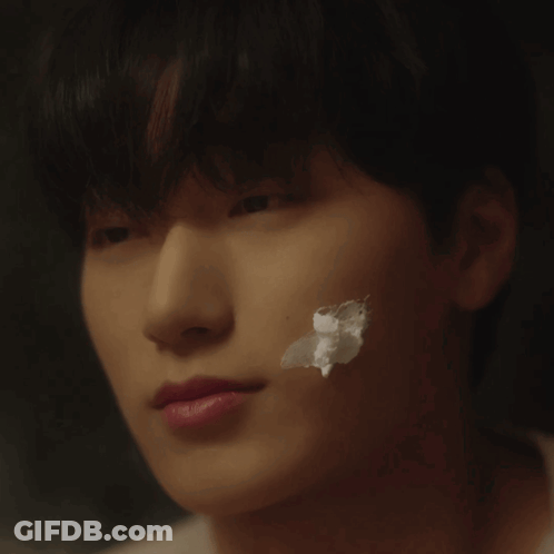 Person's Face With Shaving Cream GIF