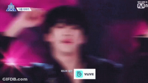 Person's Face With Vlive Logo GIF