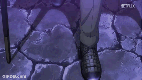 Person's Feet With Netflix Logo GIF