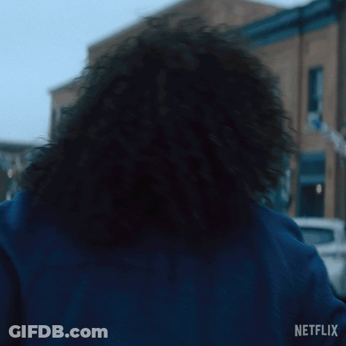 Person's Hair Close Up Netflix Logo GIF