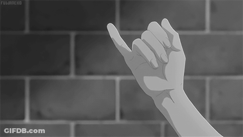 Person's Hand Pointing Up GIF