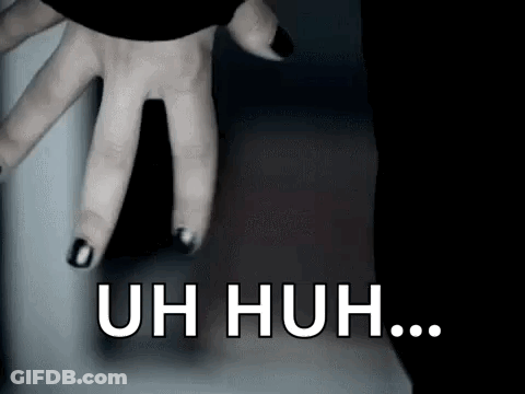 Person's Hand With Black Nail Polish GIF