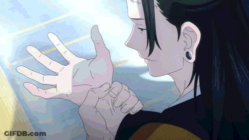 Person's Hand With Blue Earring GIF