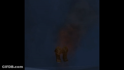 Person's Legs In Darkness GIF