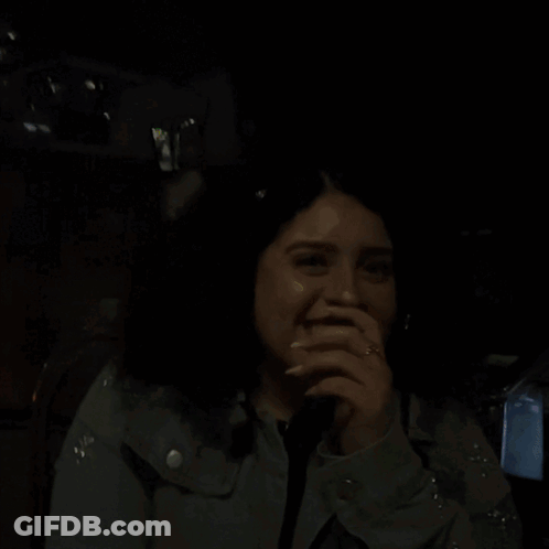 Person's Mouth Close Up Red Background GIF