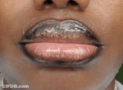 Person's Mouth Close Up With Hole GIF