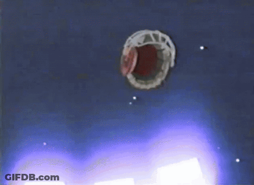 Person's Mouth With Purple Light Behind GIF