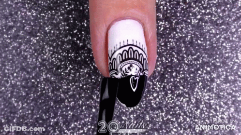 Person's Nails Made In Aninotica GIF