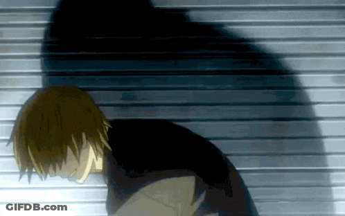 Person's Shadow Cast On Wall GIF