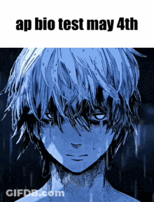 Person Saying AP Bio Test May 4Th GIF