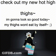 Person Saying Check Out My New Hot High Thighs GIF