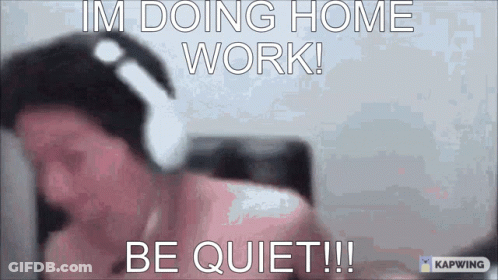 Person Saying I'm Doing Homework GIF