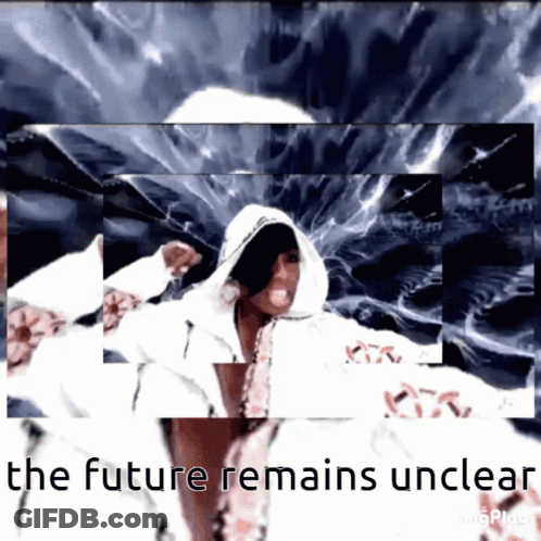 Person Saying The Future Remains Unclear GIF