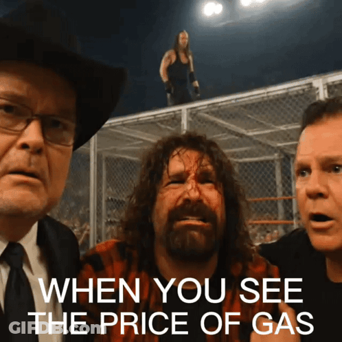 Person Seeing Gas Price On Poster GIF