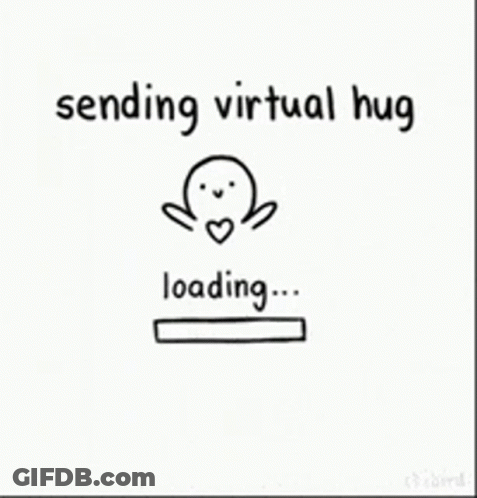 Person Sending Virtual Hug GIF