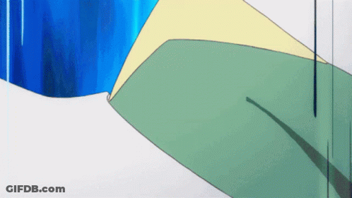 Person Shadow On Wall With Blue Curtain GIF
