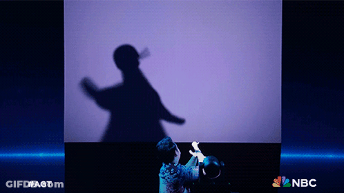Person Shadow With NBC Logo GIF