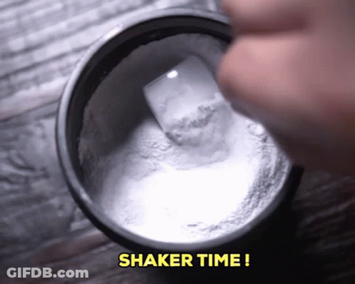 Person Shaking Powder In Bowl Saying Shaker Time GIF