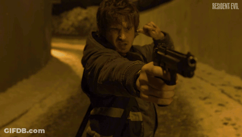 Person Shooting Gun Resident Evil GIF