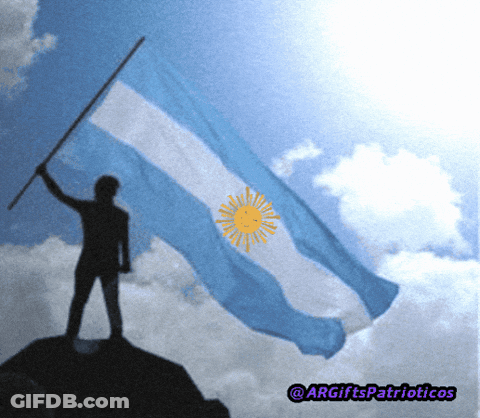 Person Silhouette Holding Flag @Argiftspatrioticos GIF