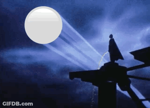 Person Silhouette On Building Under Full Moon GIF