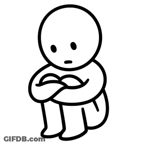 Person Sitting Crossed Arms Drawing GIF