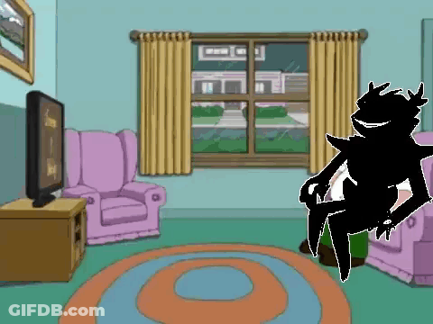 Person Sitting In Chair In Living Room GIF