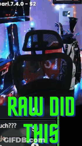 Person Sitting In Chair Saying Raw Did This GIF