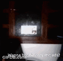 Person Sitting In Dark Room Wanna Break From The Ads GIF