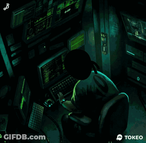 Person Sitting In Front Of Computer At 01:43 GIF