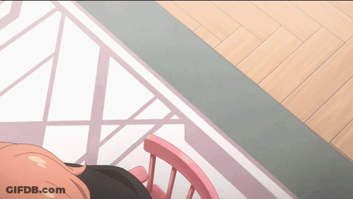 Person Sitting In Pink Chair GIF