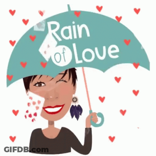 Person Sitting On Bench Under Umbrella GIF
