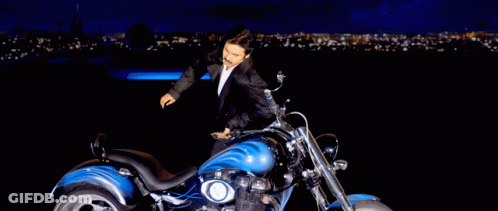 Person Sitting On Motorcycle Feet On Brake Pedal GIF